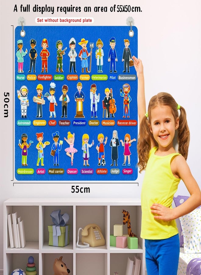 PENGFULL Felt Career Image Dress-Up Learning Pieces,50 Felt Flannel Board Pieces,Career Community Helpers Learning for Toddlers,for Kindergarten,Preschool,Toddlers - Image 4